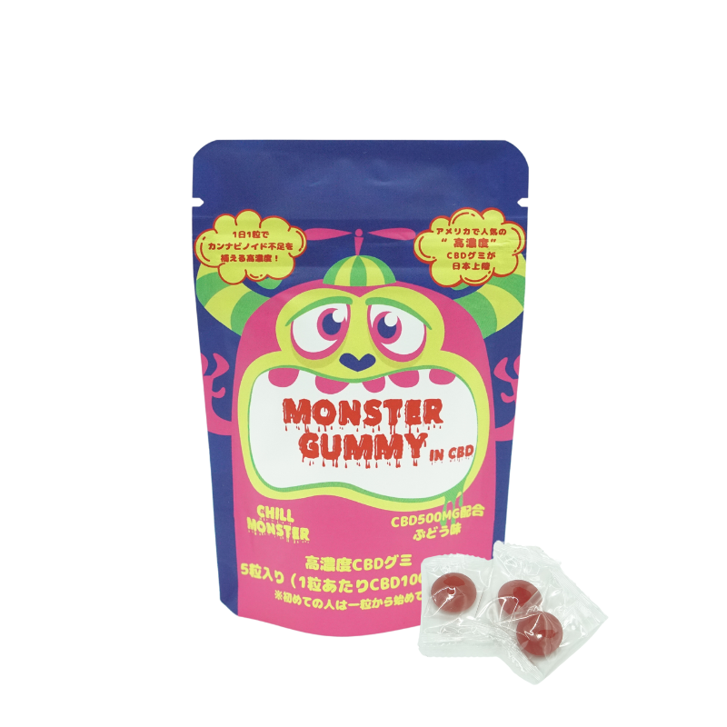 エディブル】CBDグミ / MONSTER GUMMY / ぶどう味 / CBD500mg / 1粒