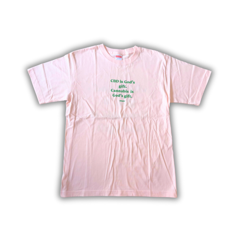 【アパレル】GReEN™オリジナルプリントTシャツ / God'sGift Tシャツ / 6.2オンス / プレミアムTシャツ / バックプリント有り / ピンク