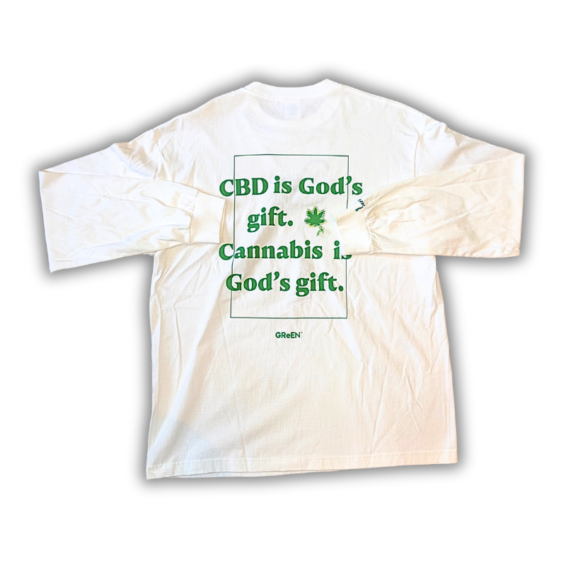 【アパレル】GReEN™オリジナル刺繍&プリントロンT / God'sGiftロングTシャツ / 6.2オンス / プレミアム ロングスリーブ Tシャツ / 刺繍