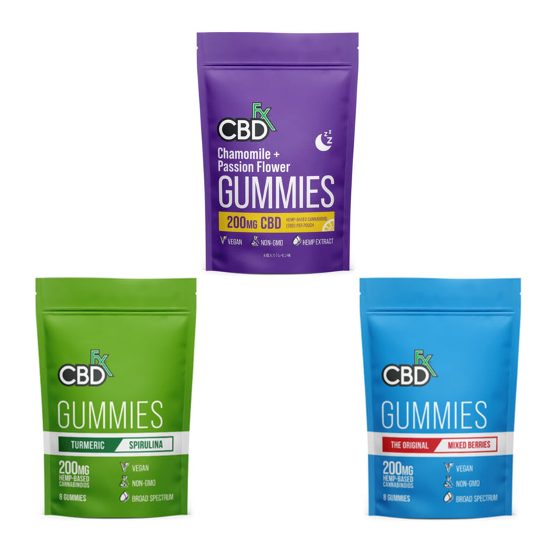 [Eat] CBD Gummies / 8 Gummies / For Beginners / 3 Flavors / CBD 200mg 