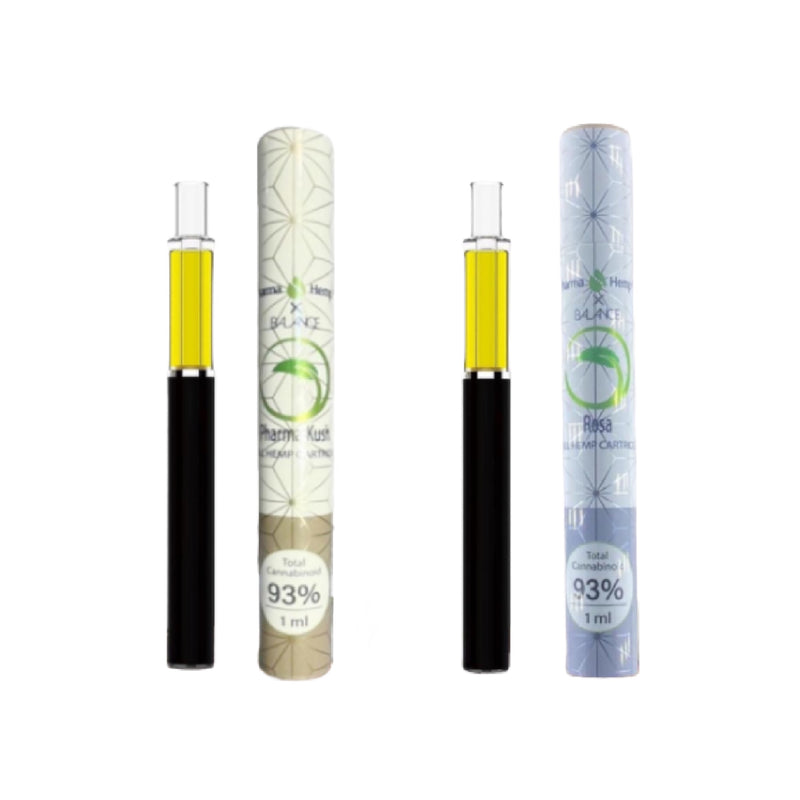 [Suction] Full Hemp Cartridge 93% / Disposable / 1.0ml / Total Cannabinoids 930mg / 2 Flavors