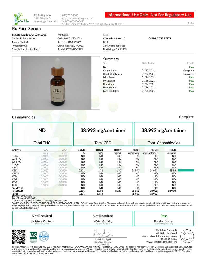 [Skin Care] CBD Oil Serum / Organic / CBD 50mg