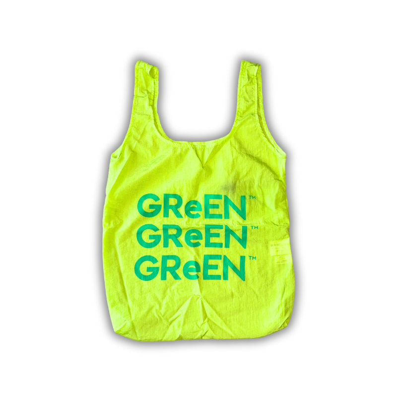【アパレル】GReEN™オリジナルプリントナイロンエコバック / エコバック / エコ / イエロー / 持ち運び楽 / オリジナルグッズ